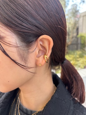 「アイテム（イヤーカフ）」を使った、ioriさん（レディース・155cm）の秋コーディネート