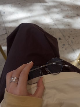 「TEN.（テン）のSILVER925 フェイトリング（リング、シルバー系）」を使った、ioriさん（レディース・155cm）の春コーディネート