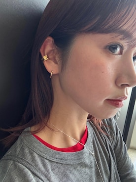 「アイテム（イヤーカフ）」を使った、ioriさん（レディース・155cm）の秋コーディネート