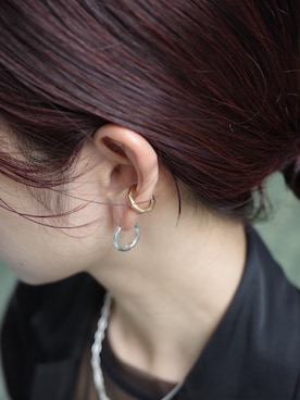 「アイテム（イヤーカフ）」を使った、ioriさん（レディース・155cm）の秋コーディネート