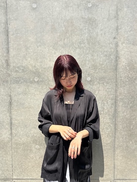 「アイテム（イヤーカフ）」を使った、ioriさん（レディース・155cm）の夏コーディネート