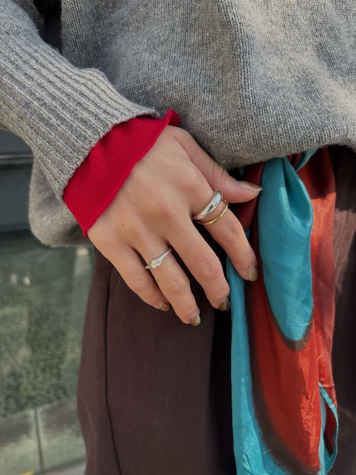 TEN. 指輪 リング SILVER925 18KGP クロスリング レディース メンズ