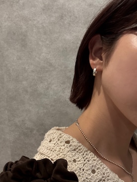 「TEN.（テン）の【新作】SILVER925 ボールチェーンコンビネックレス 40cm（ネックレス、シルバー系）」を使った、ioriさん（レディース・155cm）の春コーディネート