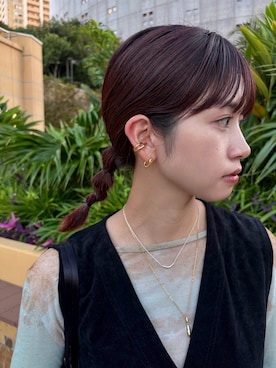「アイテム（チャーム）」を使った、ioriさん（レディース・155cm）の秋コーディネート