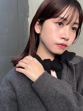 「アイテム（リング）」を使った、ioriさん（レディース・155cm）の秋コーディネート