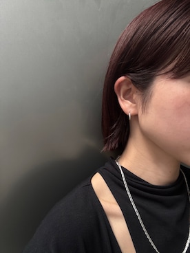 「TEN.（テン）のSILVER925 ボイドピアス（ピアス（両耳用）、シルバー系）」を使った、ioriさん（レディース・155cm）の春コーディネート