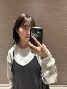 「TEN.（テン）のSILVER925 クリーパーピアス（ピアス（両耳用）、シルバー系）」を使った、ioriさん（レディース・155cm）の春コーディネート