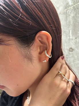 「アイテム（イヤーカフ）」を使った、ioriさん（レディース・155cm）の秋コーディネート