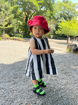 「アイテム（ワンピース）」を使った、イービーさん（キッズ・80cm）の夏コーディネート