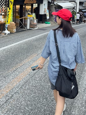 「古着女子」｜「アイテム（帽子）」を使った、moppyo18さん（レディース・160cm）の夏コーディネート