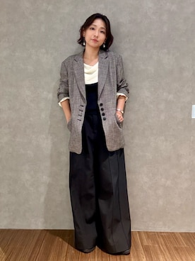 「アイテム（テーラードジャケット）」を使った、azumiさん（レディース・154cm・30代）の秋コーディネート