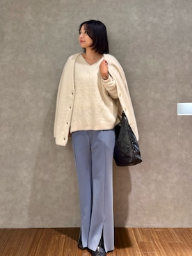 「アイテム（カーディガン/ボレロ）」を使った、azumiさん（レディース・154cm・30代）の秋コーディネート