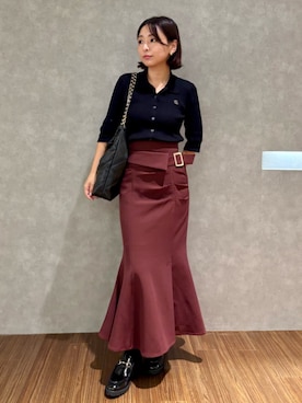 「アイテム（スカート）」を使った、azumiさん（レディース・154cm・30代）の秋コーディネート