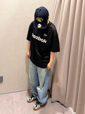 「Reebok（リーボック）のアイテム（トップス）」を使った、HARUNAさん（レディース・161cm）の春コーディネート