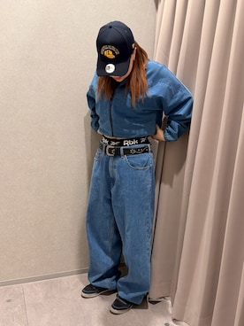 「Reebok（リーボック）のアイテム（ブルゾン）」を使った、HARUNAさん（レディース・161cm）の春コーディネート