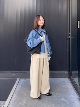 「KBF（ケイビーエフ）のアイテム（ハンドバッグ）」を使った、anさん（レディース・146cm）の秋コーディネート