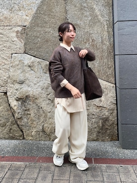 「秋のシャツ着こなし術」｜anさん（レディース・146cm）の秋コーディネート