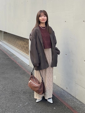 「LAATO（ラート）のアイテム」を使った、anさん（レディース・146cm）の冬コーディネート