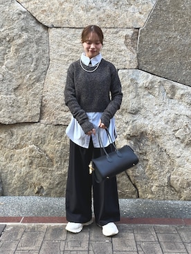 「アイテム（パンツ）」を使った、anさん（レディース・146cm）の秋コーディネート