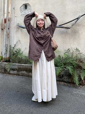 「アイテム（キャップ）」を使った、anさん（レディース・146cm・20代）の秋コーディネート