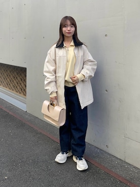 「Lee（リー）のアイテム（パンツ）」を使った、anさん（レディース・146cm）の春コーディネート