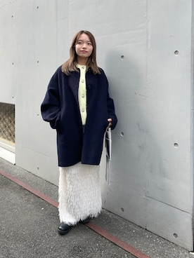 「おでかけコーデ」｜「アイテム（ステンカラーコート）」を使った、anさん（レディース・146cm）の冬コーディネート