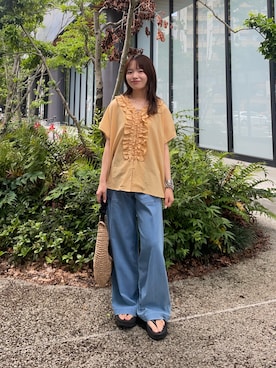 「URBAN RESEARCH Sonny Label（アーバンリサーチサニーレーベル）のアイテム（パンツ）」を使った、anさん（レディース・146cm）の夏コーディネート