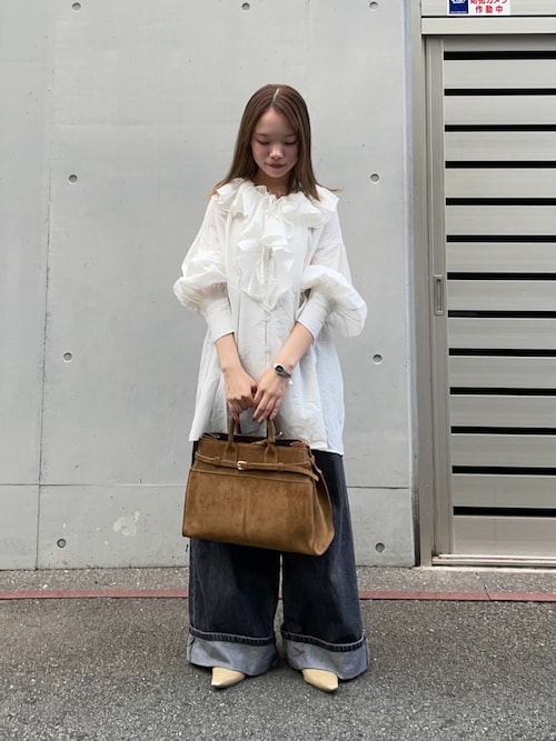 別注』crinkle crinkle crinkle×URBAN RESEARCH cotton ruffle blouse