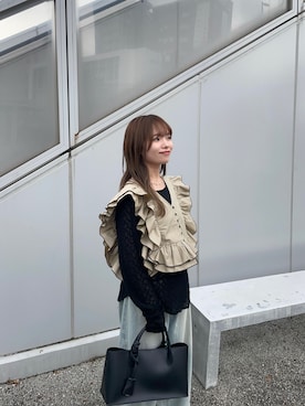 「KBF（ケイビーエフ）のアイテム（トップス）」を使った、anさん（レディース・146cm）の春コーディネート