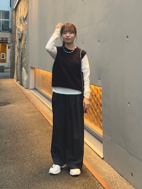 「アイテム（ベスト）」を使った、anさん（レディース・146cm）の秋コーディネート