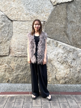 「アイテム（タンクトップ）」を使った、anさん（レディース・146cm）の夏コーディネート