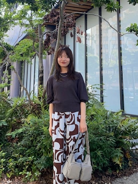 「URBAN RESEARCH（アーバンリサーチ）のボリューム袖ショート丈ニット（ニット/セーター、グレー系）」を使った、anさん（レディース・146cm）の春コーディネート