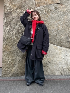 「URBAN RESEARCH（アーバンリサーチ）のウール100 クルーネックソフトニット（ニット/セーター）」を使った、anさん（レディース・146cm）の秋コーディネート