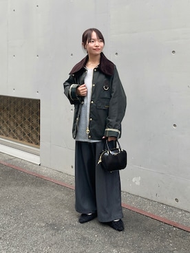 「URBAN RESEARCH（アーバンリサーチ）のCHRISTIAN VILLA　エナメルカーフレザーショルダーバッグ（ショルダーバッグ）」を使った、anさん（レディース・146cm）の秋コーディネート