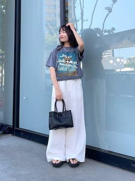 「URBAN RESEARCH（アーバンリサーチ）のアイテム（Tシャツ/カットソー）」を使った、anさん（レディース・146cm）の春コーディネート