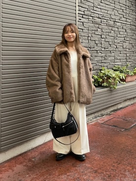 「アイテム（ブルゾン）」を使った、anさん（レディース・146cm）の冬コーディネート