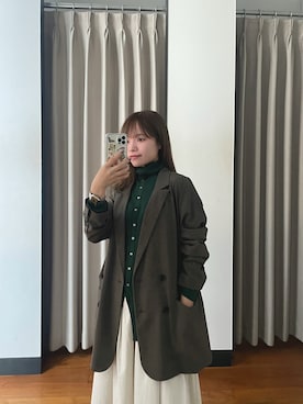 「アイテム（テーラードジャケット）」を使った、anさん（レディース・146cm）の秋コーディネート