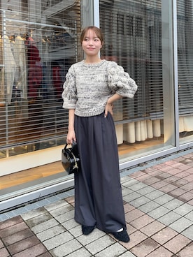 「URBAN RESEARCH（アーバンリサーチ）のCHRISTIAN VILLA　エナメルカーフレザーショルダーバッグ（ショルダーバッグ）」を使った、anさん（レディース・146cm）の秋コーディネート