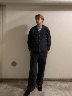 「アイテム（カーディガン/ボレロ）」を使った、takumi1403さん（メンズ・173cm）の秋コーディネート