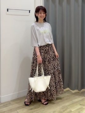 「アイテム（トートバッグ）」を使った、HORIEさん（レディース・161cm）の夏コーディネート