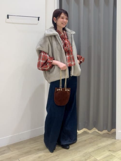 エコファー襟付きベスト（その他アウター）｜Gready Brilliant（グ