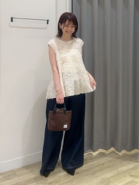 「LAPUIS（ラピュイ）のアイテム」を使った、HORIEさん（レディース・161cm）の夏コーディネート