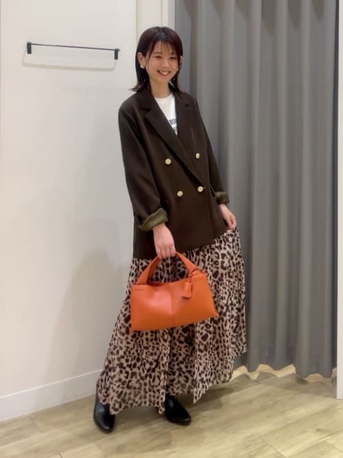 【新品タグ付】グレディブリリアン ツイルテーラードダブルジャケット レオパード セール】ツイルテーラードダブル（テーラードジャケット）｜Gready