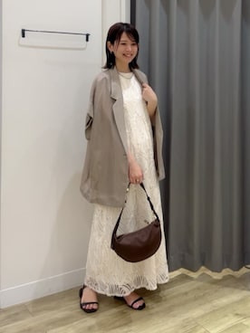 「Gready Brilliant（グレディブリリアン）のアイテム（サンダル）」を使った、HORIEさん（レディース・161cm）の夏コーディネート