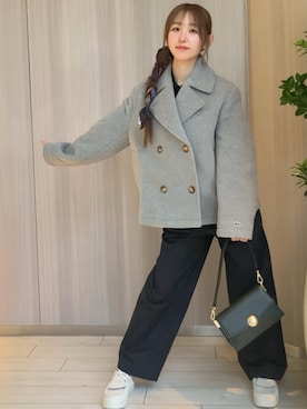 「LACOSTE（ラコステ）のアイテム（バッグ）」を使った、MIKAさん（レディース・160cm）の春コーディネート