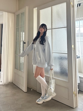 「アイテム（パーカー）」を使った、ᴋᴀɴᴀᴜさん（レディース・165cm）の冬コーディネート