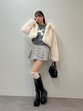 「ガーリーコーデ」｜「アイテム（ブルゾン）」を使った、ᴋᴀɴᴀᴜさん（レディース・165cm）の秋コーディネート