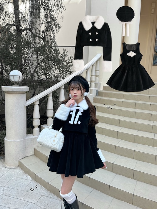 インフルエンサー企画】miko リボン付きベレー帽（ハンチング/ベレー帽