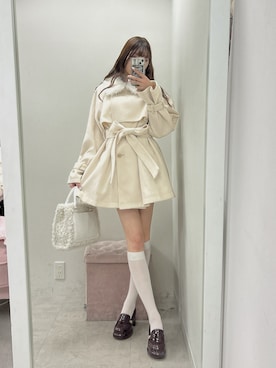 「アイテム（ステンカラーコート）」を使った、ᴋᴀɴᴀᴜさん（レディース・165cm）の秋コーディネート
