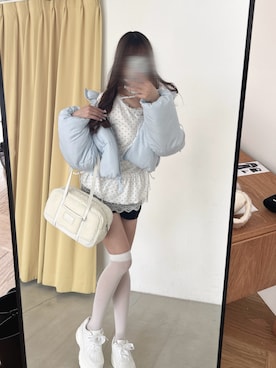 「OLIVE des OLIVE（オリーブデオリーブ）のサテンリボン厚底スニーカー（スニーカー）」を使った、ᴋᴀɴᴀᴜさん（レディース・165cm）の秋コーディネート